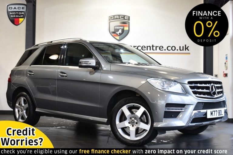 Used 2014 SILVER MERCEDES-BENZ M-CLASS 4x4 3.0 ML350 BLUETEC AMG SPORT 5DR AUTO 258 BHP DIESEL (reg. 2014-01-08) (Automatic) for sale in Stockport