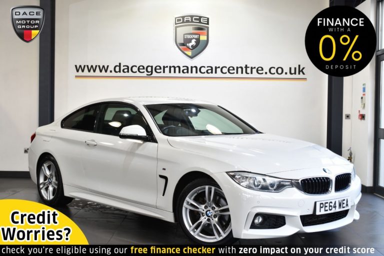 Used 2014 WHITE BMW 4 SERIES Coupe 2.0 420D M SPORT 2DR AUTO 181 BHP DIESEL (reg. 2014-09-27) (Automatic) for sale in Stockport