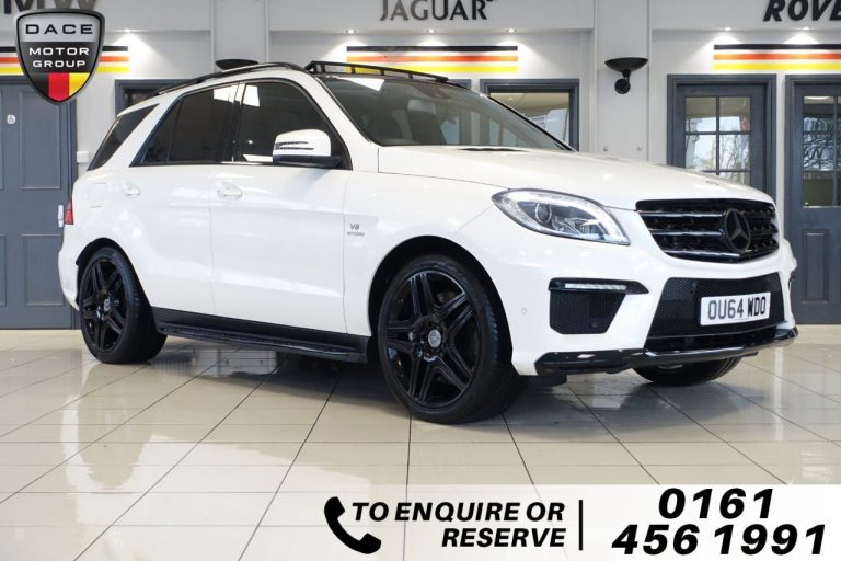 Used 2014 WHITE MERCEDES-BENZ M-CLASS Estate 5.5 ML63 AMG 5d AUTO 525 BHP PETROL (reg. 2014-09-24) (Automatic) for sale in Stockport