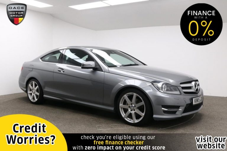 Used 2015 SILVER MERCEDES-BENZ C-CLASS Coupe 1.6 C180 AMG SPORT EDITION PREMIUM 2d AUTO 154 BHP PETROL (reg. 2015-04-21) (Automatic) for sale in Stockport