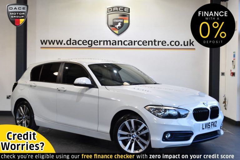 Used 2015 WHITE BMW 1 SERIES Hatchback 1.5 116D SPORT 5DR 114 BHP DIESEL (reg. 2015-06-26) (Automatic) for sale in Stockport