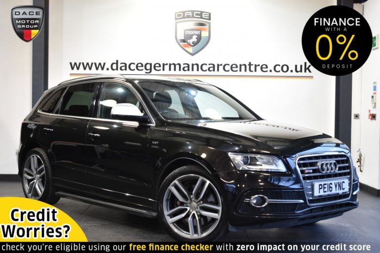 Used 2016 BLACK AUDI Q5 4x4 3.0 SQ5 TDI QUATTRO 5DR AUTO 322 BHP DIESEL (reg. 2016-03-18) (Automatic) for sale in Stockport