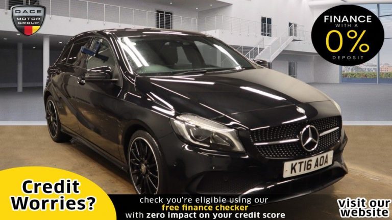 Used 2016 BLACK MERCEDES-BENZ A-CLASS Hatchback 2.1 A 200 D AMG LINE PREMIUM 5d AUTO 134 BHP DIESEL (reg. 2016-07-01) (Automatic) for sale in Stockport