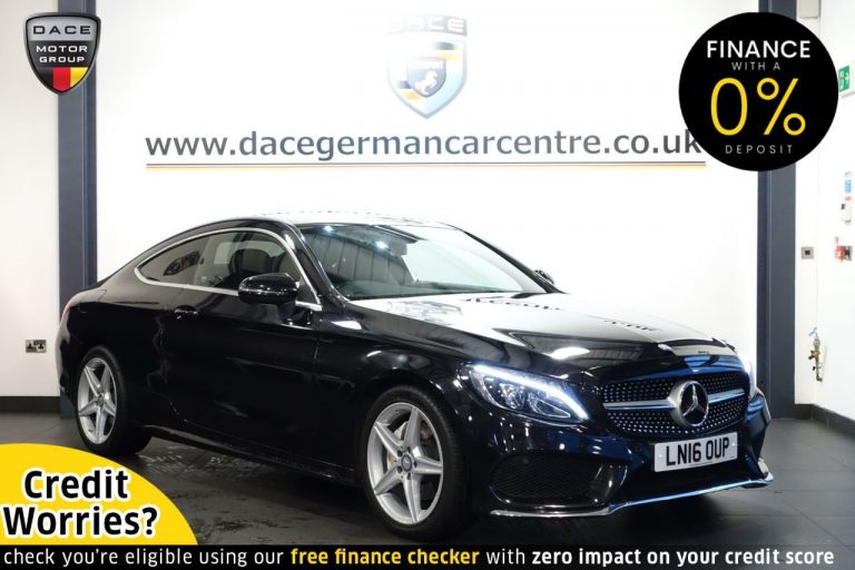 Used 2016 BLACK MERCEDES-BENZ C-CLASS Coupe 2.1 C 220 D AMG LINE 2DR AUTO 168 BHP DIESEL (reg. 2016-03-31) (Automatic) for sale in Stockport