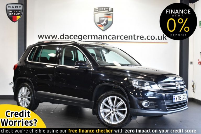 Used 2016 BLACK VOLKSWAGEN TIGUAN 4x4 2.0 MATCH EDITION TDI BMT 4MOTION DSG 5d AUTO 148 BHP DIESEL (reg. 2016-03-20) (Automatic) for sale in Stockport