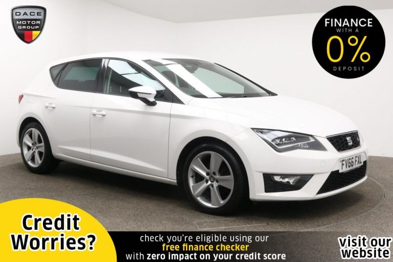 Used 2016 WHITE SEAT LEON Hatchback 2.0 TDI FR TECHNOLOGY DSG 5d AUTO 150 BHP DIESEL (reg. 2016-11-25) (Automatic) for sale in Stockport