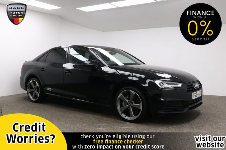 Used 2017 BLACK AUDI A4 Saloon 3.0 TDI BLACK EDITION 4d AUTO 215 BHP DIESEL (reg. 2017-09-18) (Automatic) for sale in Stockport