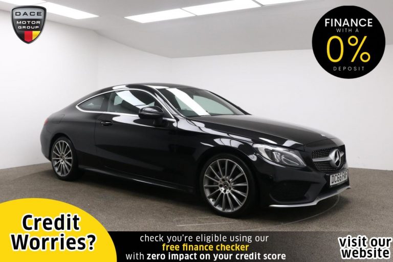 Used 2017 BLACK MERCEDES-BENZ C-CLASS Coupe 2.1 C 220 D AMG LINE 2d AUTO 168 BHP DIESEL (reg. 2017-01-31) (Automatic) for sale in Stockport