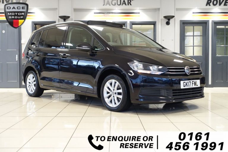 Used 2017 BLACK VOLKSWAGEN TOURAN 7 Seater 2.0 SE FAMILY TDI BLUEMOTION TECHNOLOGY DSG 5d AUTO 148 BHP DIESEL (reg. 2017-03-09) (Automatic) for sale in Stockport