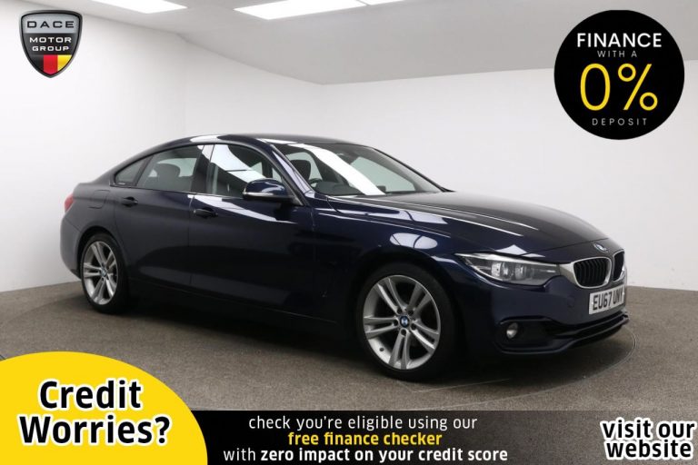 Used 2017 BLUE BMW 4 SERIES Coupe 2.0 420I SPORT GRAN COUPE 4d AUTO 181 BHP PETROL (reg. 2017-09-01) (Automatic) for sale in Stockport