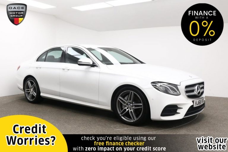 Used 2017 WHITE MERCEDES-BENZ E-CLASS Saloon 2.0 E 220 D AMG LINE 4d AUTO 192 BHP DIESEL (reg. 2017-01-31) (Automatic) for sale in Stockport
