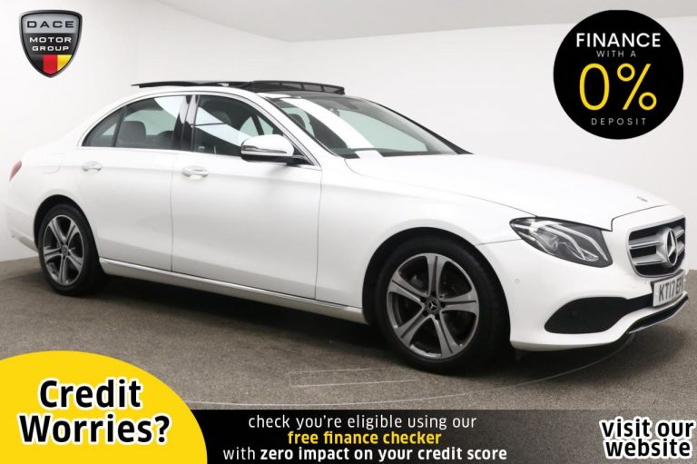 Used 2017 WHITE MERCEDES-BENZ E-CLASS Saloon 2.0 E 220 D SE PREMIUM 4d AUTO 192 BHP DIESEL (reg. 2017-06-01) (Automatic) for sale in Stockport