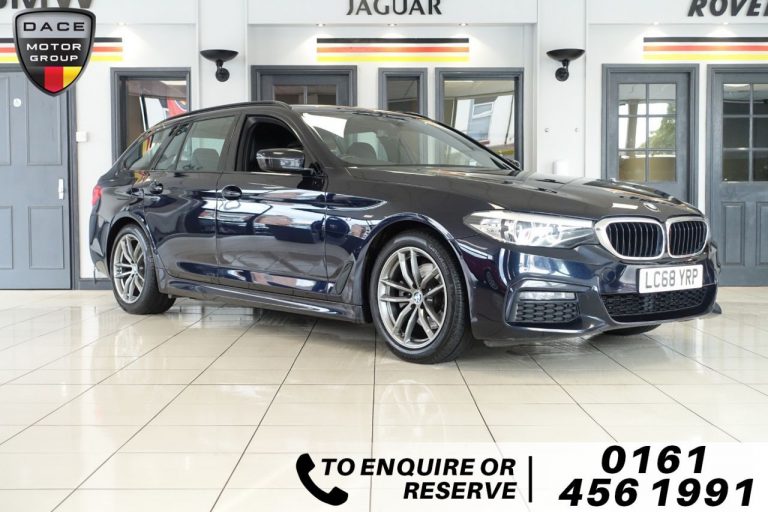 Used 2018 BLACK BMW 5 SERIES Estate 2.0 520D M SPORT TOURING 5d AUTO 188 BHP DIESEL (reg. 2018-12-19) (Automatic) for sale in Stockport