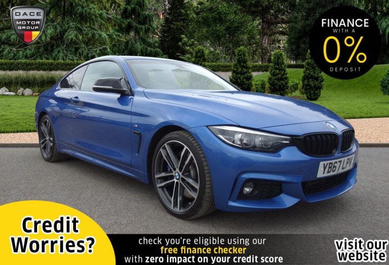 Used 2018 BLUE BMW 4 SERIES Coupe 3.0 430D M SPORT 2d AUTO 255 BHP DIESEL (reg. 2018-01-11) (Automatic) for sale in Stockport