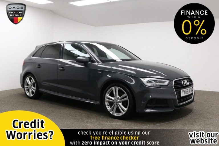 Used 2018 GREY AUDI A3 Hatchback 1.5 SPORTBACK TFSI S LINE 5d AUTO 148 BHP PETROL (reg. 2018-10-31) (Automatic) for sale in Stockport