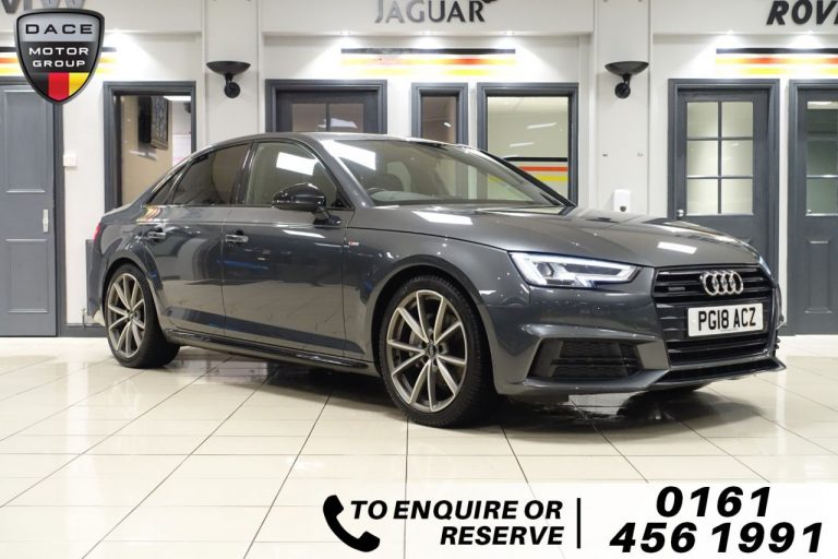 Used 2018 GREY AUDI A4 Saloon 2.0 TDI QUATTRO BLACK EDITION 4d 188 BHP DIESEL (reg. 2018-07-31) (Automatic) for sale in Stockport