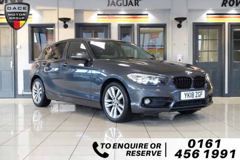 Used 2018 GREY BMW 1 SERIES Hatchback 1.5 118I SPORT 5d AUTO 134 BHP PETROL (reg. 2018-03-09) (Automatic) for sale in Stockport