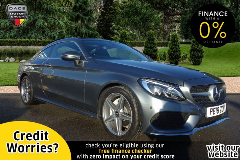 Used 2018 GREY MERCEDES-BENZ C-CLASS Coupe 2.1 C 220 D AMG LINE PREMIUM 2d AUTO 168 BHP DIESEL (reg. 2018-03-31) (Automatic) for sale in Stockport