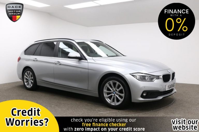Used 2018 SILVER BMW 3 SERIES Estate 2.0 318D SE TOURING 5d AUTO 148 BHP DIESEL (reg. 2018-03-07) (Automatic) for sale in Stockport