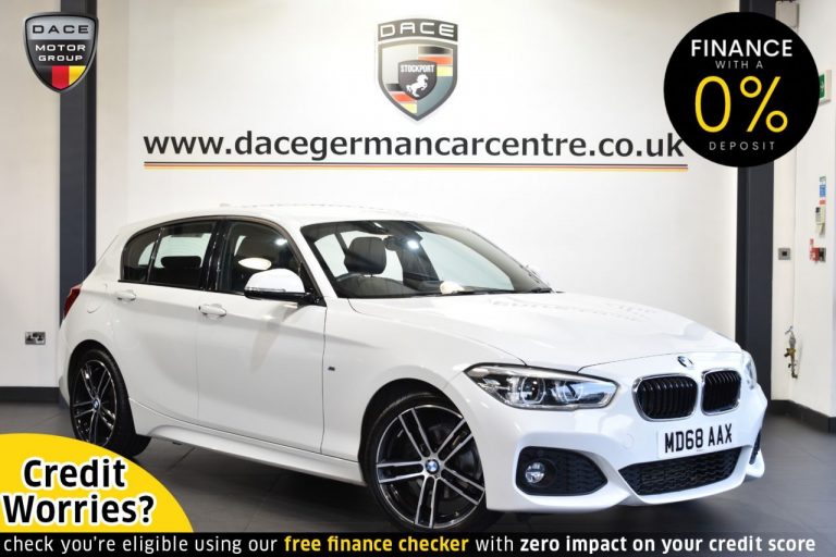 Used 2018 WHITE BMW 1 SERIES Hatchback 1.5 116D M SPORT 5DR AUTO 114 BHP DIESEL (reg. 2018-12-28) (Automatic) for sale in Stockport