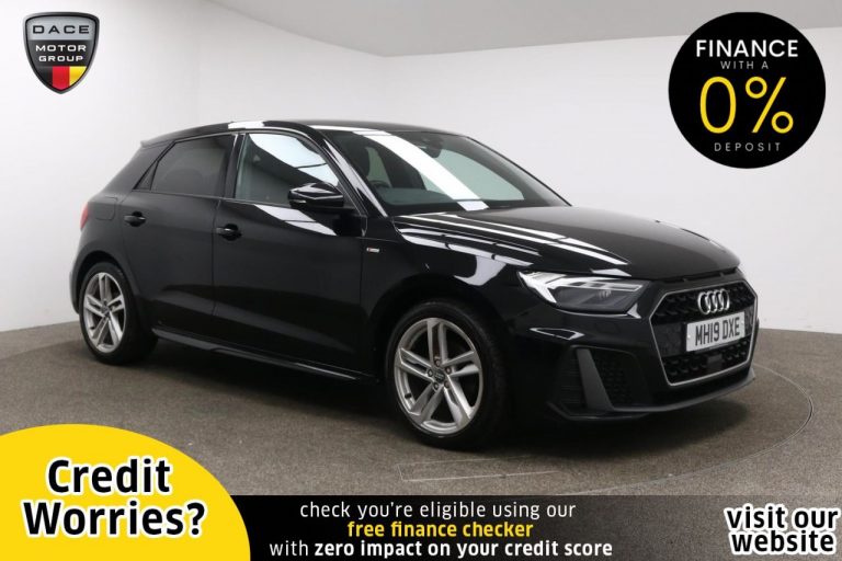 Used 2019 BLACK AUDI A1 Hatchback 1.0 SPORTBACK TFSI S LINE 5d AUTO 114 BHP PETROL (reg. 2019-07-28) (Automatic) for sale in Stockport