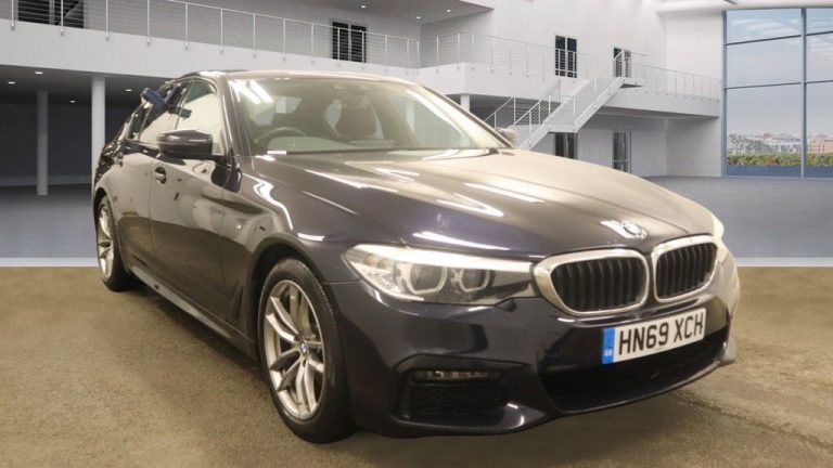 Used 2019 BLACK BMW 5 SERIES Saloon 2.0 520D M SPORT 4DR AUTO 188 BHP DIESEL (reg. 2019-11-30) (Automatic) for sale in Stockport