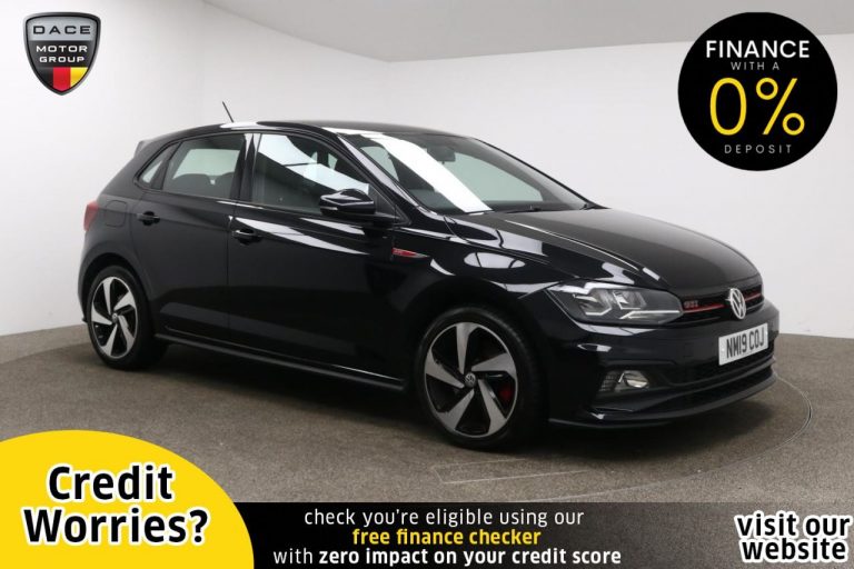 Used 2019 BLACK VOLKSWAGEN POLO Hatchback 2.0 GTI TSI DSG 5d AUTO 198 BHP PETROL (reg. 2019-08-14) (Automatic) for sale in Stockport
