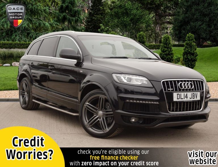 Used 2014 BLACK AUDI Q7 Estate 3.0 TDI QUATTRO S LINE PLUS 5d AUTO 245 BHP DIESEL (reg. 2014-05-31) (Automatic) for sale in Stockport