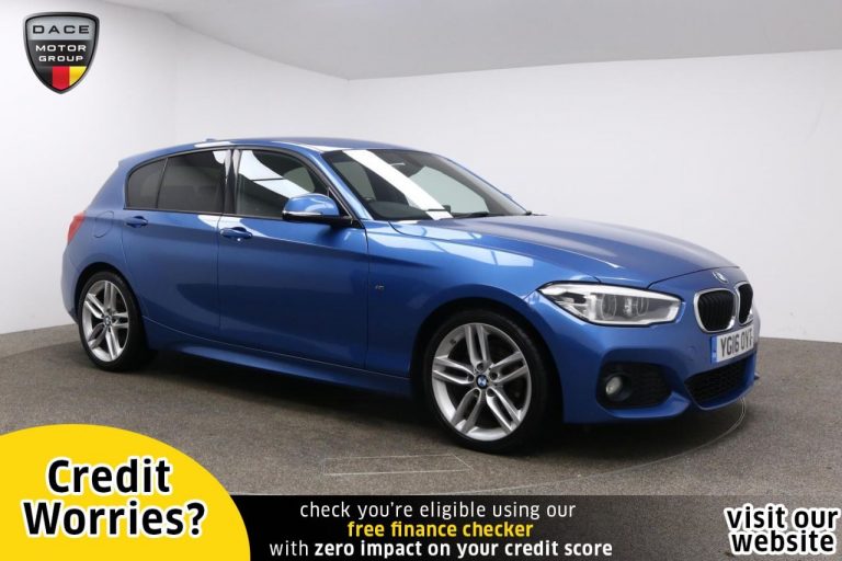 Used 2016 BLUE BMW 1 SERIES Hatchback 2.0 118D M SPORT 5d AUTO 147 BHP DIESEL (reg. 2016-03-23) (Automatic) for sale in Stockport