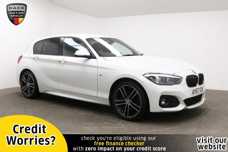 Used 2017 WHITE BMW 1 SERIES Hatchback 2.0 118D M SPORT SHADOW EDITION 5d AUTO 147 BHP DIESEL (reg. 2017-09-23) (Automatic) for sale in Stockport