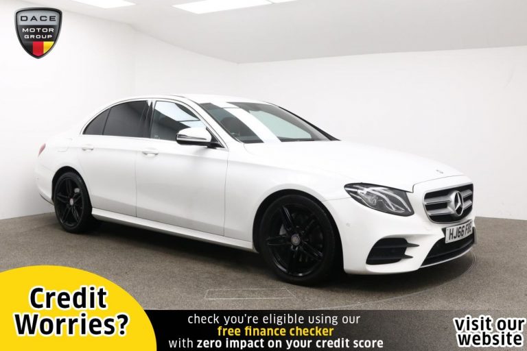 Used 2017 WHITE MERCEDES-BENZ E-CLASS Saloon 2.0 E 220 D AMG LINE 4d AUTO 192 BHP DIESEL (reg. 2017-01-31) (Automatic) for sale in Stockport