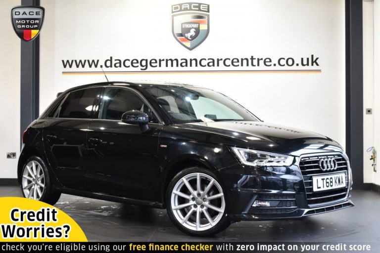 Used 2018 BLACK AUDI A1 Hatchback 1.4 SPORTBACK TFSI S LINE NAV 5DR 123 BHP PETROL (reg. 2018-09-01) (Automatic) for sale in Stockport