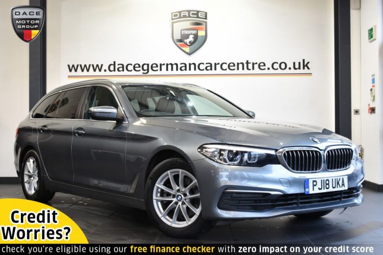 Used 2018 BLUE BMW 5 SERIES Estate 2.0 520D SE TOURING 5DR AUTO 188 BHP DIESEL (reg. 2018-06-29) (Automatic) for sale in Stockport