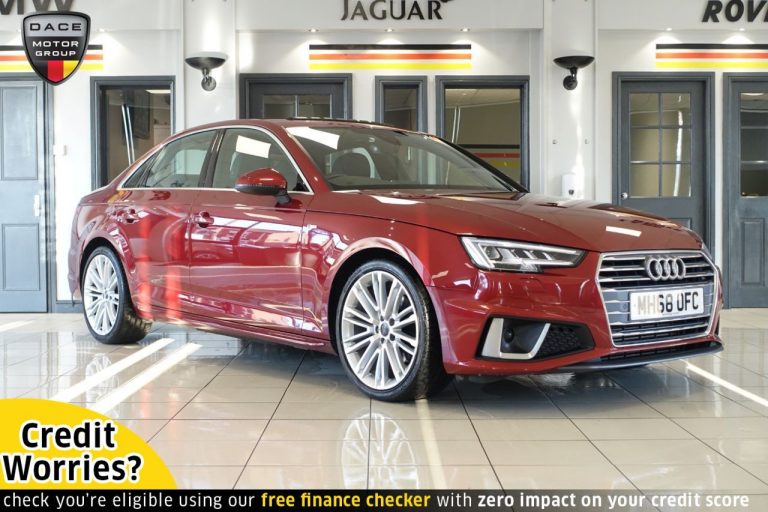 Used 2019 RED AUDI A4 Saloon 2.0 TFSI S LINE 4d AUTO 188 BHP PETROL (reg. 2019-01-30) (Automatic) for sale in Stockport