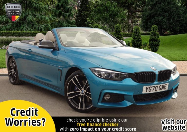 Used 2020 BLUE BMW 4 SERIES Convertible 2.0 420I M SPORT 2d AUTO 181 BHP PETROL (reg. 2020-09-04) (Automatic) for sale in Stockport