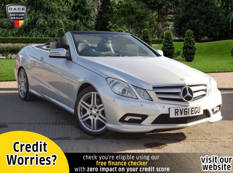 Used 2011 SILVER MERCEDES-BENZ E-CLASS Convertible 2.1 E220 CDI BLUEEFFICIENCY SPORT ED125 2d 170 BHP DIESEL (reg. 2011-09-27) (Automatic) for sale in Stockport