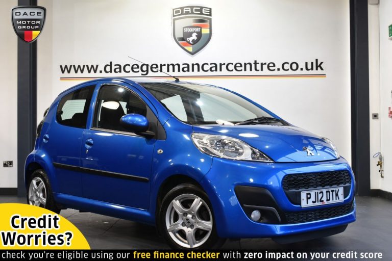 Used 2012 BLUE PEUGEOT 107 Hatchback 1.0 ACTIVE 5DR AUTO 68 BHP PETROL (reg. 2012-07-04) (Automatic) for sale in Stockport