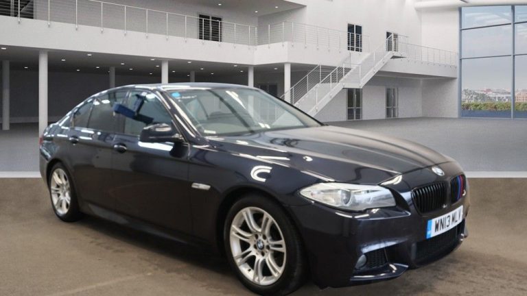Used 2013 BLACK BMW 5 SERIES Saloon 2.0 520D M SPORT 4DR AUTO 181 BHP DIESEL (reg. 2013-03-27) (Automatic) for sale in Stockport