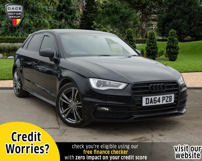 Used 2014 BLACK AUDI A3 Hatchback 2.0 TDI S LINE 5d AUTO 148 BHP DIESEL (reg. 2014-11-28) (Automatic) for sale in Stockport