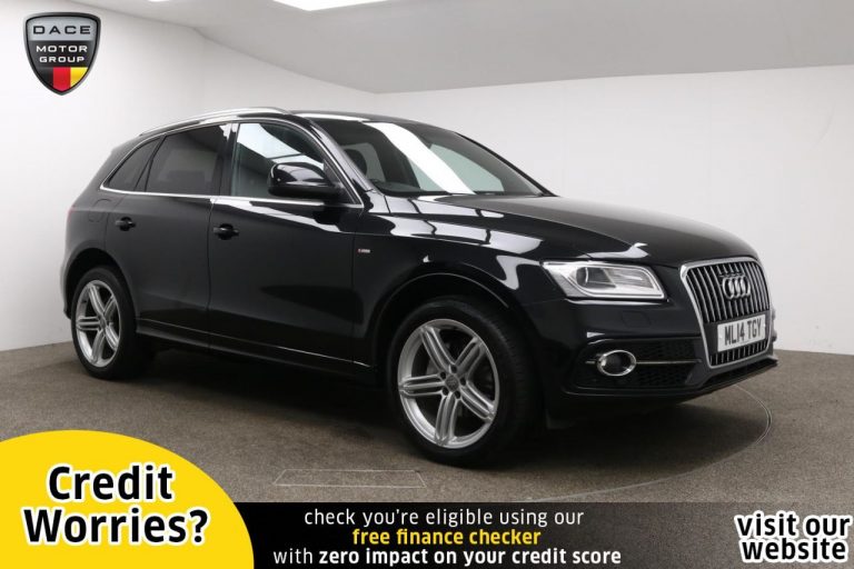 Used 2014 BLACK AUDI Q5 Estate 2.0 TDI QUATTRO S LINE PLUS 5d 175 BHP DIESEL (reg. 2014-04-15) (Automatic) for sale in Stockport