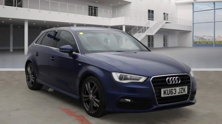 Used 2014 BLUE AUDI A3 Hatchback 2.0 TDI S LINE 5DR AUTO 148 BHP DIESEL (reg. 2014-01-31) (Automatic) for sale in Stockport