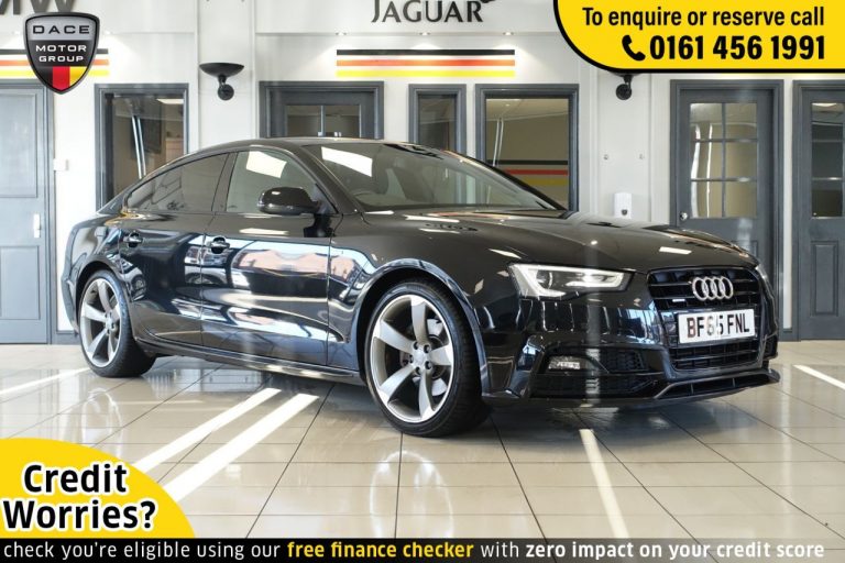 Used 2015 BLACK AUDI A5 Hatchback 2.0 SPORTBACK TFSI QUATTRO BLACK EDITION PLUS 5d AUTO 222 BHP PETROL (reg. 2015-09-12) (Automatic) for sale in Stockport