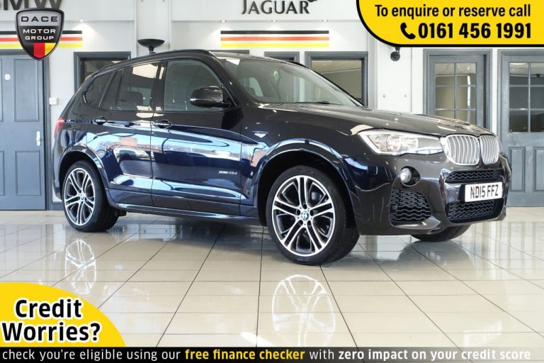 Used 2015 BLACK BMW X3 SUV 3.0 XDRIVE35D M SPORT 5d AUTO 309 BHP DIESEL (reg. 2015-05-29) (Automatic) for sale in Stockport