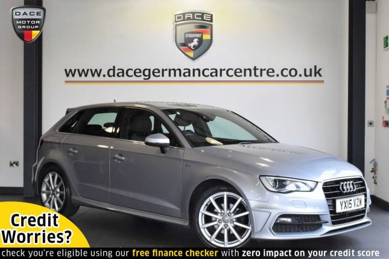Used 2015 SILVER AUDI A3 Hatchback 2.0 TDI S LINE 5DR 148 BHP DIESEL (reg. 2015-05-29) (Automatic) for sale in Stockport