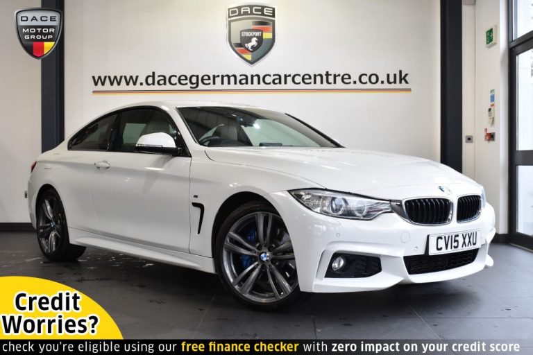 Used 2015 WHITE BMW 4 SERIES Coupe 2.0 420D M SPORT 2DR AUTO 188 BHP DIESEL (reg. 2015-04-28) (Automatic) for sale in Stockport