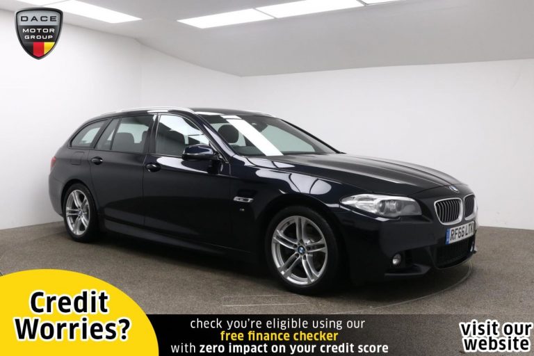 Used 2016 BLACK BMW 5 SERIES Estate 2.0 520D M SPORT TOURING 5d AUTO 188 BHP DIESEL (reg. 2016-12-23) (Automatic) for sale in Stockport