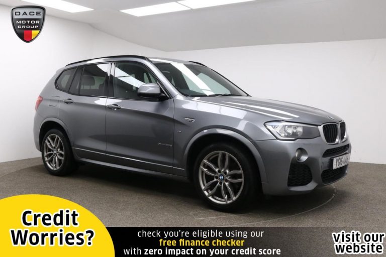 Used 2016 GREY BMW X3 Estate 2.0 XDRIVE20D M SPORT 5d AUTO 188 BHP DIESEL (reg. 2016-03-30) (Automatic) for sale in Stockport