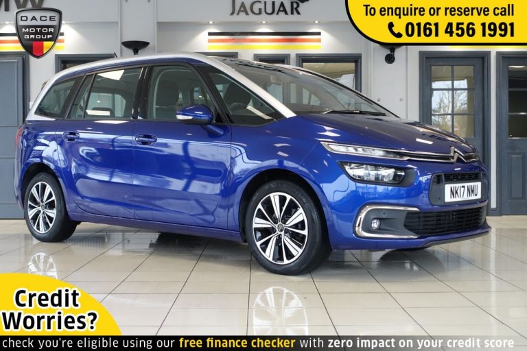Used 2017 BLUE CITROEN C4 GRAND PICASSO MPV 1.6 BLUEHDI FEEL S/S EAT6 5d AUTO 118 BHP DIESEL (reg. 2017-06-15) (Automatic) for sale in Stockport
