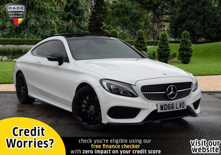 Used 2017 WHITE MERCEDES-BENZ C-CLASS Coupe 2.1 C 250 D AMG LINE PREMIUM PLUS 2d AUTO 201 BHP DIESEL (reg. 2017-01-17) (Automatic) for sale in Stockport