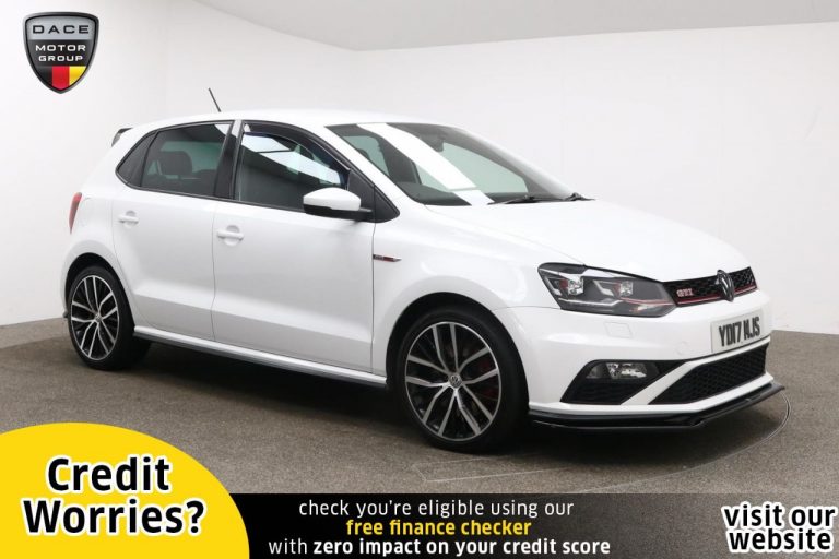 Used 2017 WHITE VOLKSWAGEN POLO Hatchback 1.8 GTI DSG 5d AUTO 189 BHP PETROL (reg. 2017-08-07) (Automatic) for sale in Stockport
